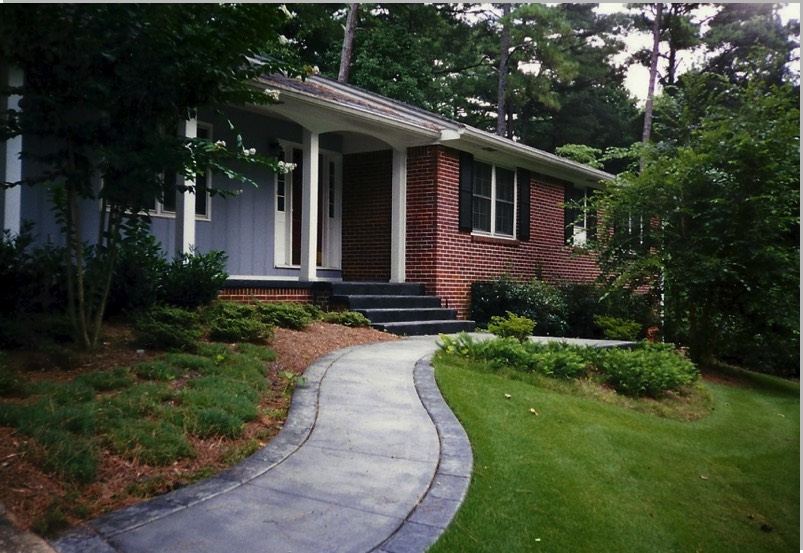 colored stamped concrete walk